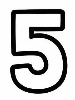 a number 5 with the number five in the middle.webp